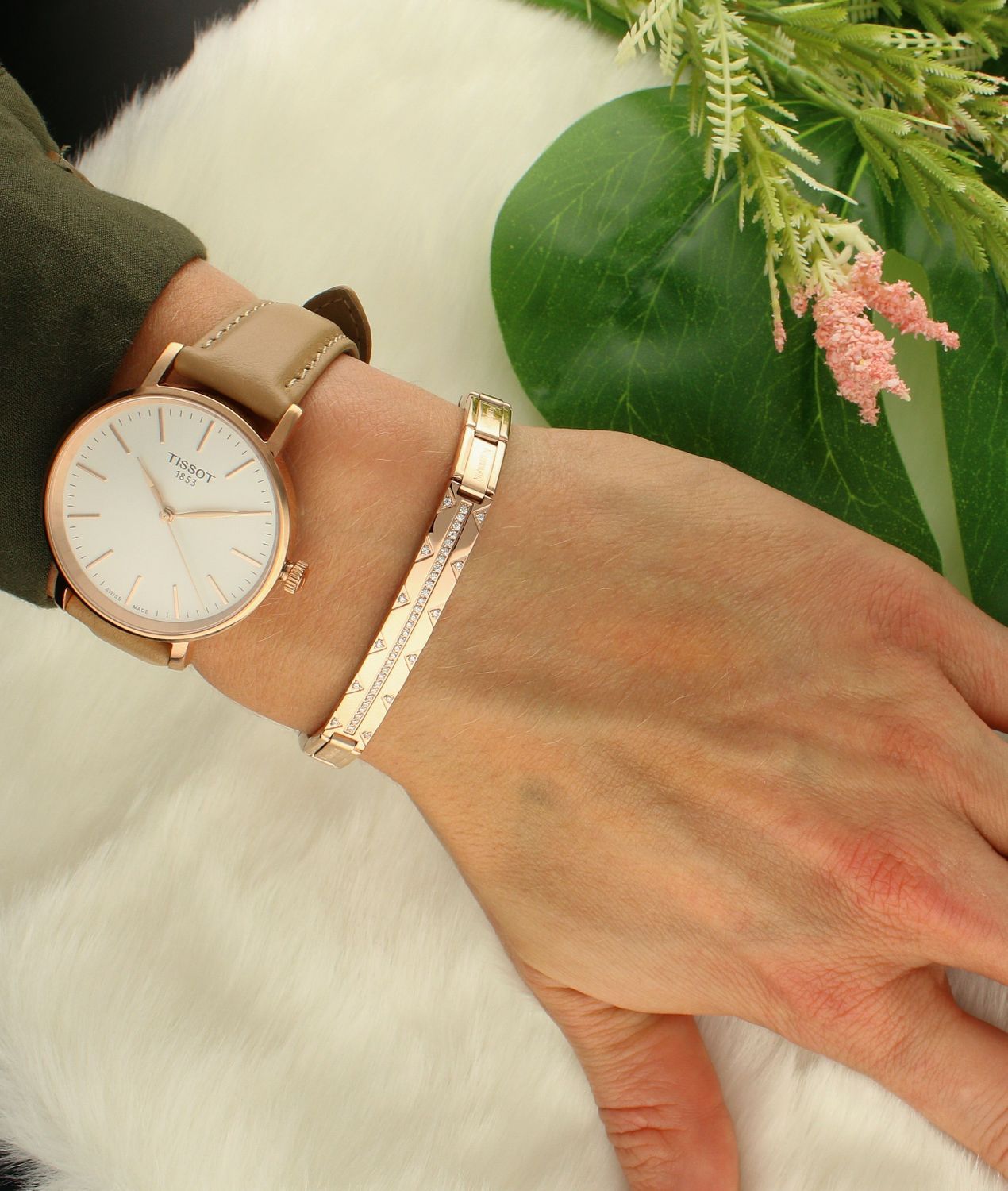 Bransoletka Nomination Trendsetter złota do graweru z blaszką ozdobiona wzorem 021152 011d.jpg